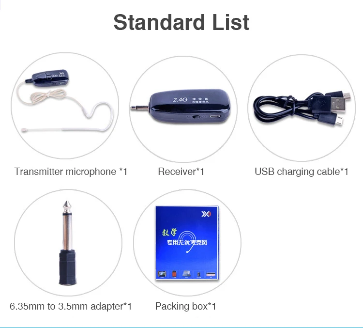 Ear Hook 2.4G Wireless Microphone Lavalier Lapel MIC for Voice Amplifier Mobile Phone Condenser Microphone Karaoke System (14)