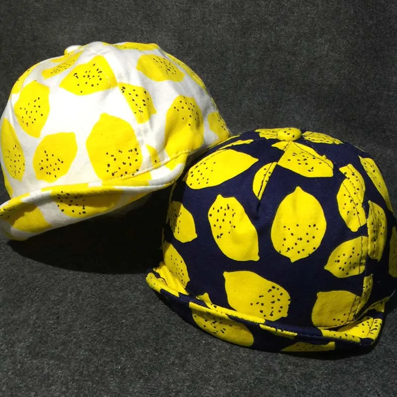 New fashion baby hat bright yellow children's hat baby infant cap lemon