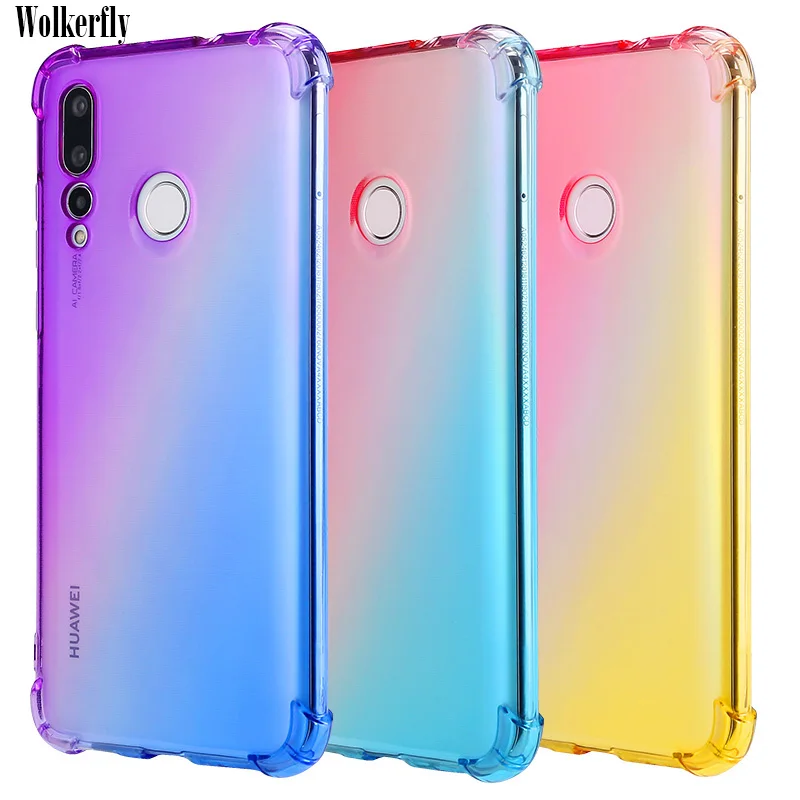 

Gradient Phone Case For Huawei Y9 Y6 Y7 Prime P Smart 2019 Mate 20 Lite 20X P30 P20 Pro Nova 4 3i Honor V20 8X 8C 8A 7A 7C Cover