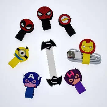 

30pcs/lot Cartoon figures Cable Winder Headphone Earphone Cable Wire Organizer Cord Holder For iphone samsung