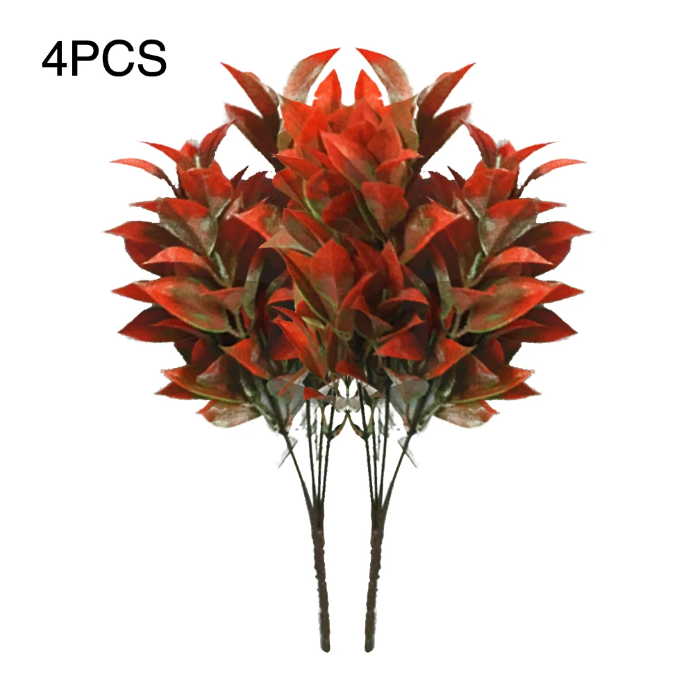 

4PCS/Set DIY Kitchen Home Decor Artificial Plants Fake Flower Arrangement Summer Table Centerpieces Outdoor Shrubs Bundles