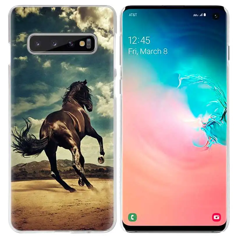 Horse чехол в виде животного для samsung Galaxy S10 5G S10e S9 S8 M30 M20 M10 J4 J6 плюс J8 Note 8 9 чистой твёрдой ПВХ чехол для телефона Fundas