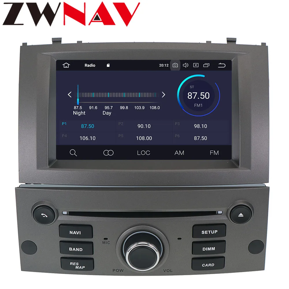 Excellent ZWNAV Android 9.0 4+32GB Car DVD Player for Peugeot 407 2004-2010 Radio Ibiza GPS Navigation with Mirroring link PX5 auto stereo 3
