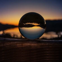 クリスタルクリアレンズ玉水晶球ボール 50 ミリメートル 80 ミリメートルスタンド 2 "写真 Lensball 背景装飾 K9 ガラスクリスタル(China)