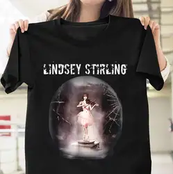 Lindsey Stirling Shatter Me Футболка Черная Хлопковая мужская футболка с рисунком Мужская Унисекс Новая модная футболка бесплатная доставка забавная