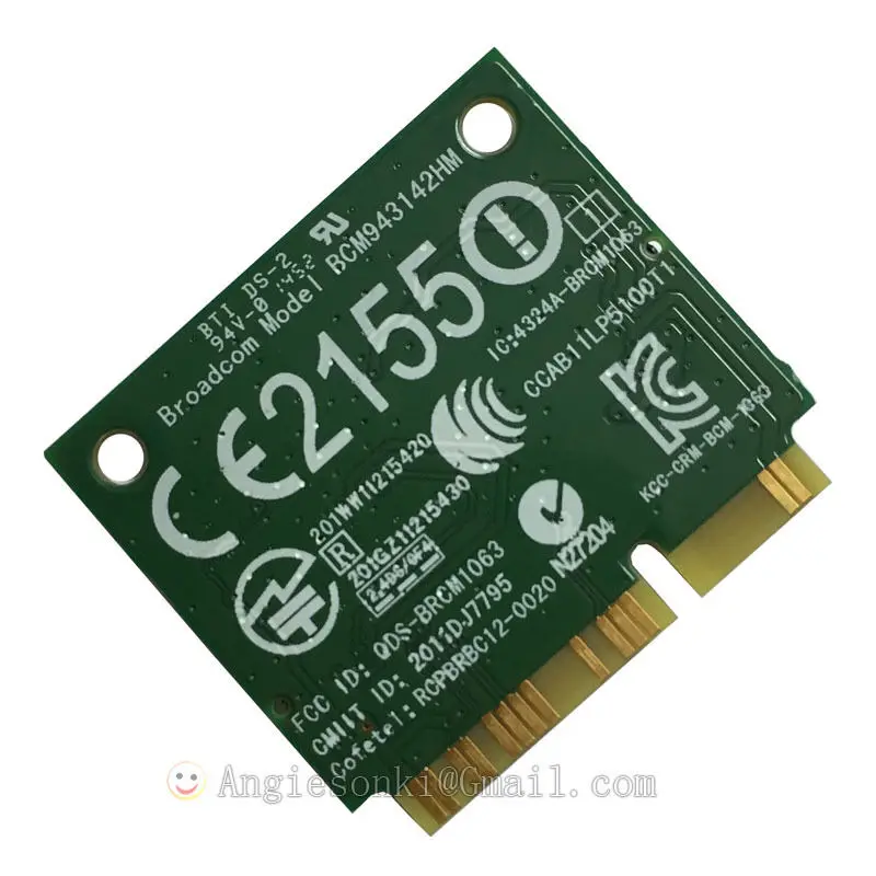 Беспроводная Wi Fi BCM943142HM DW1704 + Bluetooth 4 0 Mini PCI WLAN карта для DELL Inspiron 5323 7720 5720 5420 5523 Vostro 3460