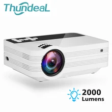 ThundeaL мини-проектор UB10 Android WiFi 3D светодиодный проектор 2000 люмен ТВ домашний кинотеатр LCD видео USB VGA поддержка 1080 P HD мультимедийный проектор