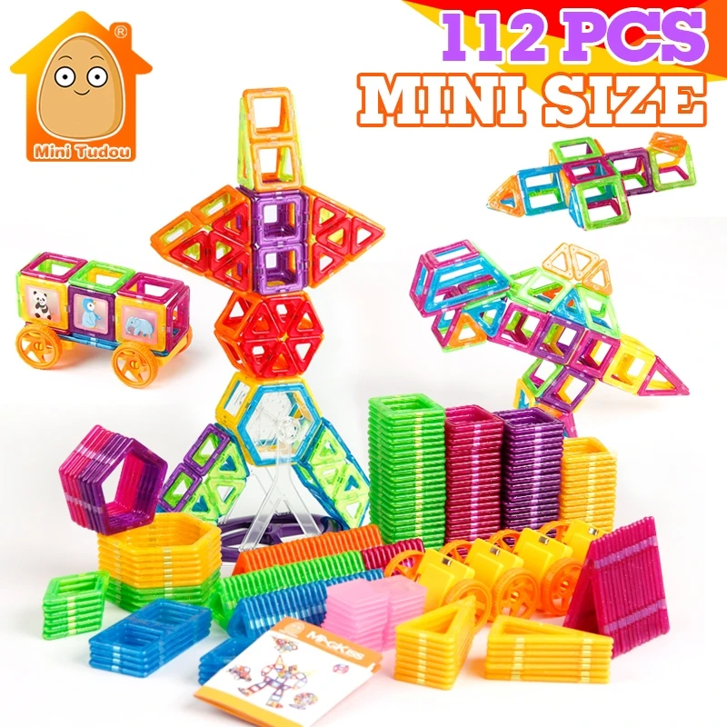 112PCS Mini Magnetic Designer Construction Set Model & Building Plastic Magnetic Blocks Educational Toys For Kids Gift 112PCS Mini Magnetic Designer Construction Set Model & Building Plastic Magnetic Blocks Educational Toys For Kids Gift