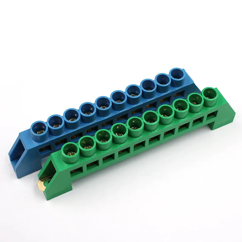 1 шт. Синий Зеленый мост дизайн нулевой линии 4 6 8 10 12 положение медь заземления полосы клеммный блок разъем