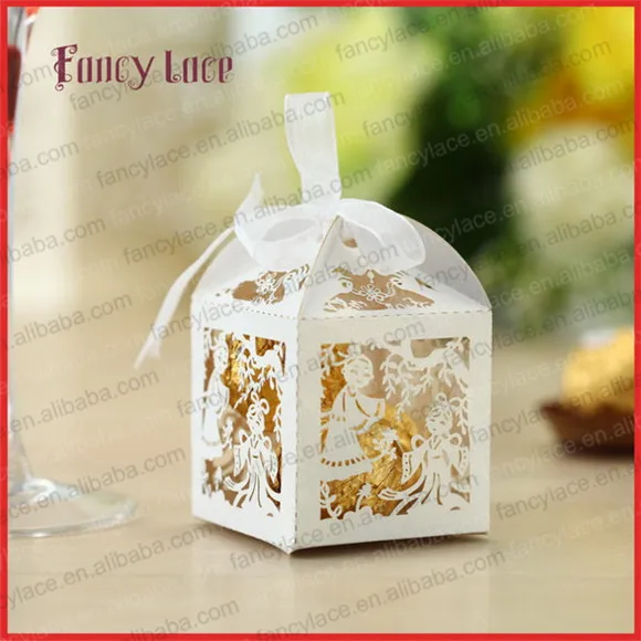 50pcs Laser Chinese Style Candy Box Customized For Gift Packing Bags