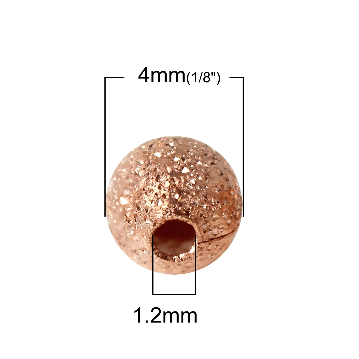 DoreenBeads медные бусины разделители круглые ювелирные детали из розового золота для