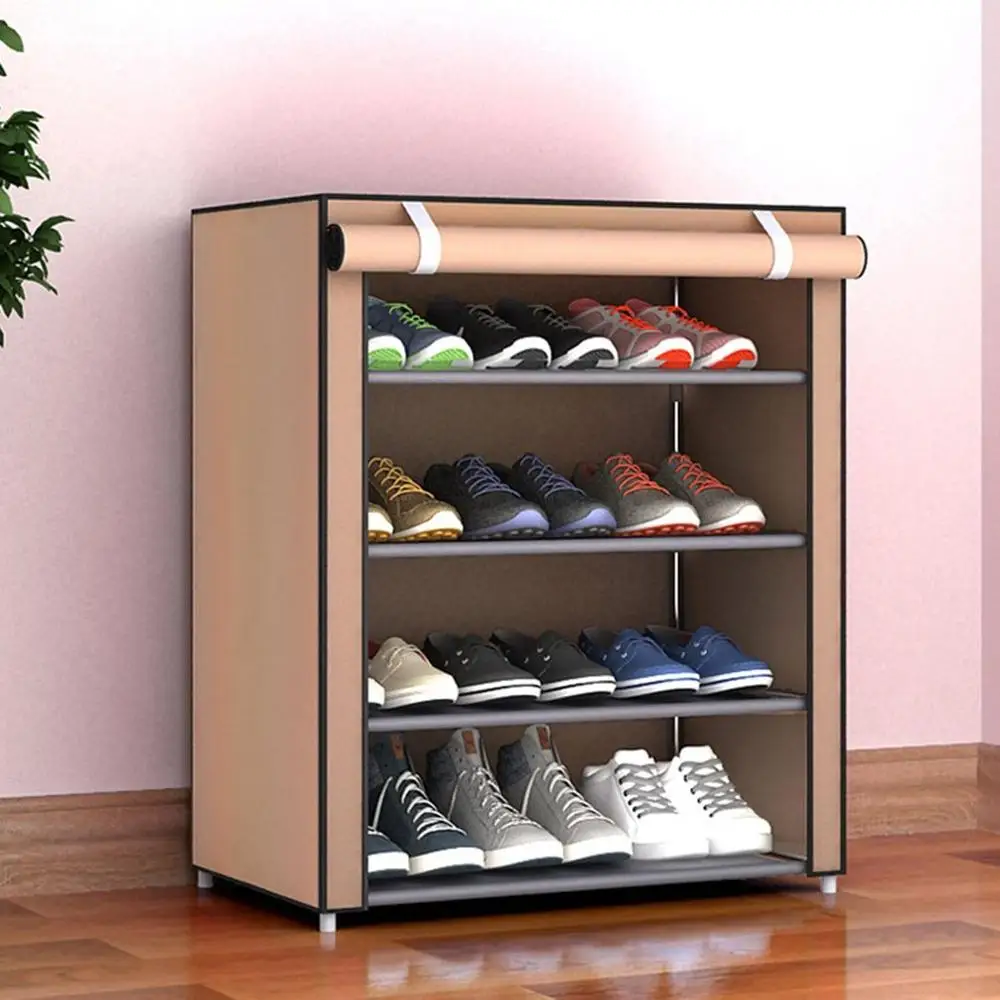 5 слоев DIY большой емкости обувной стеллаж нетканый стоячий стеллаж для хранения предотвращения пыли обувной Органайзер обувной шкаф, домашняя мебель - Цвет: 1