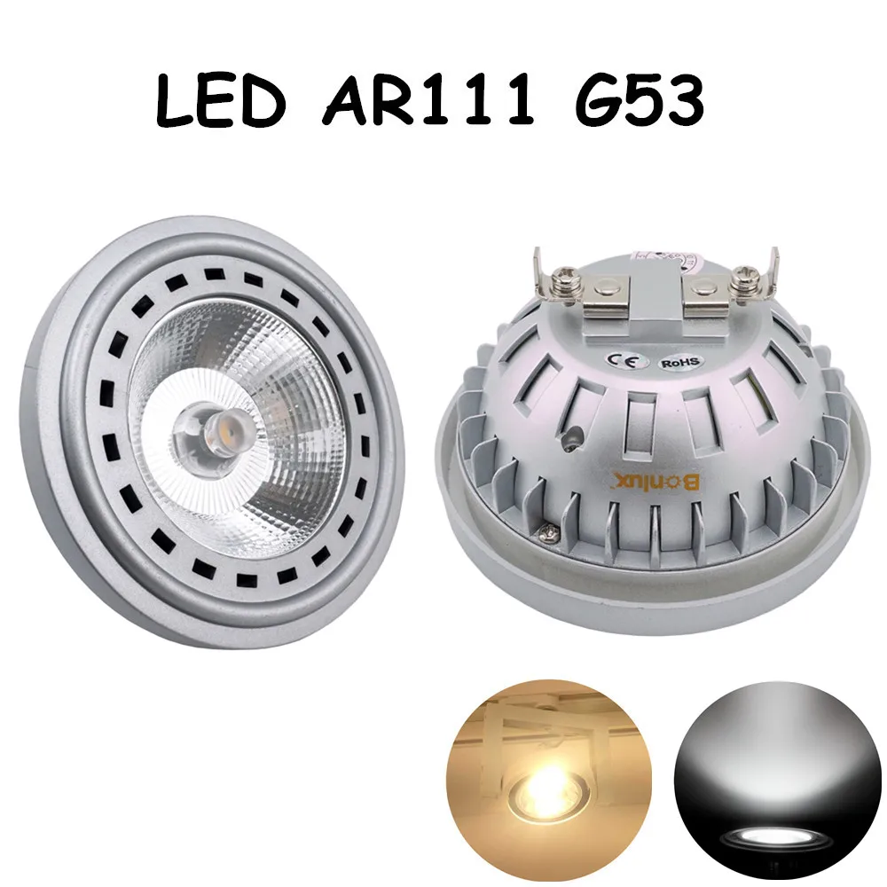 Светодиодный AR111 G53 12 Вт AC 12-24 В лампочка G53 прожектор лампа CREE бескорпусный чип светодиод лампа 75-100 Вт замена Holagen