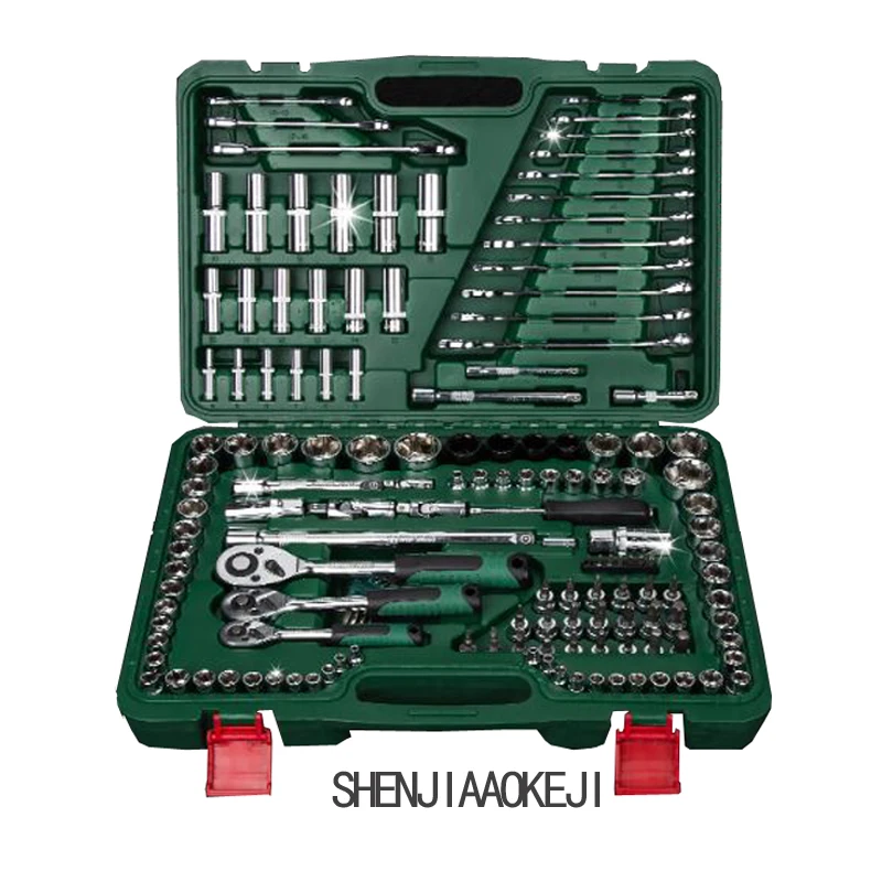 NEW 150 pieces / set Repair car sleeve ratchet wrench suit Automotive repair tools for a special package hardware toolbox