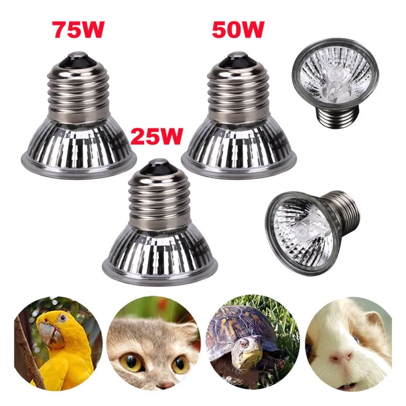 New font b Pet b font Heating lamp UVA UVB 220V 25w 50w 75w Full Spectrum