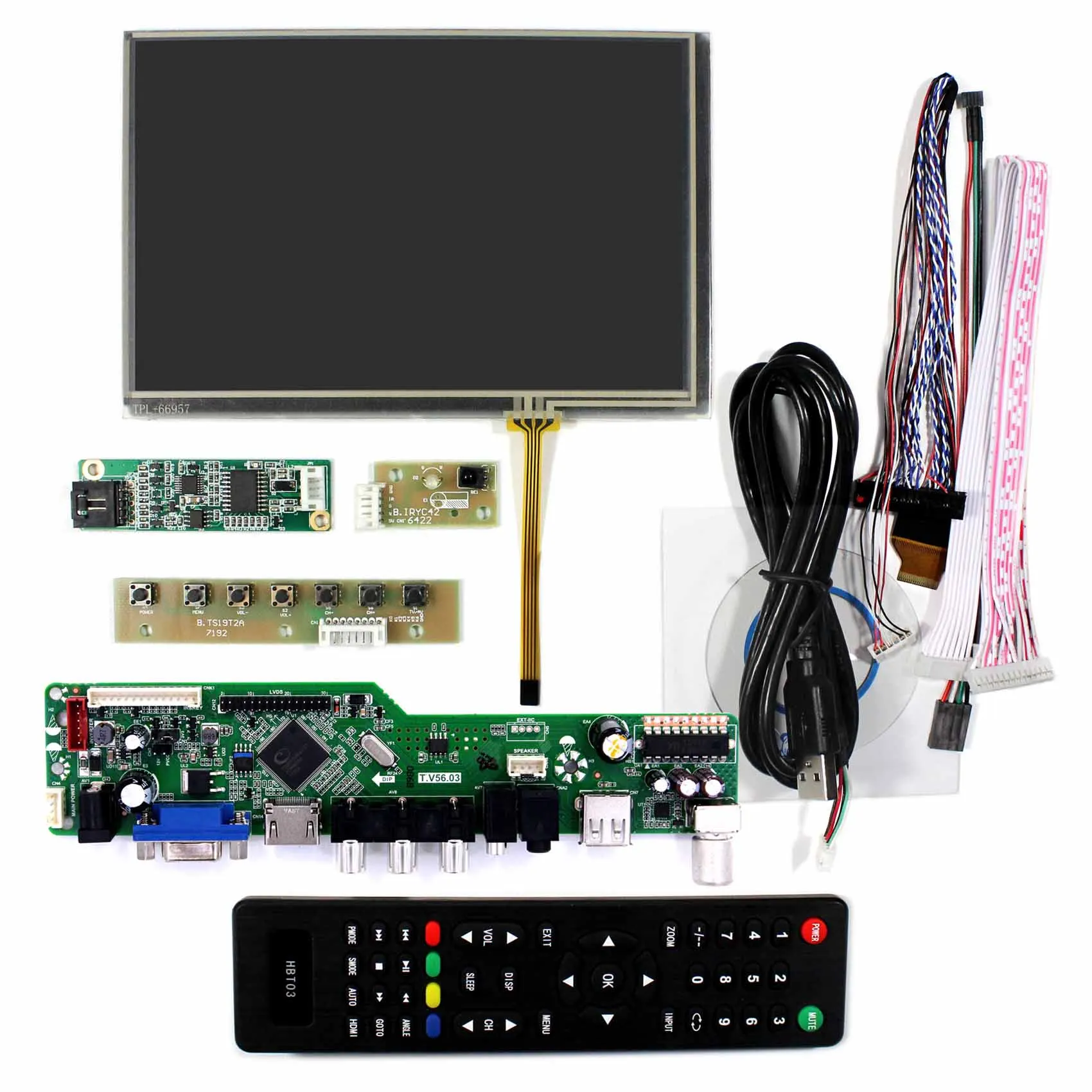 ТВ+ HDMI+ VGA+ AV+ USB+ Аудио ЖК-драйвер " N070ICG-LD1 1280x800 сенсорный экран