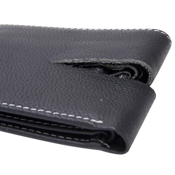 

Genuine Leather Men's Wallet Dollar Clip Horizontal Lichee Pattern Coins Purse Hasp Short Money Bag Bifold Walets Male Carteira