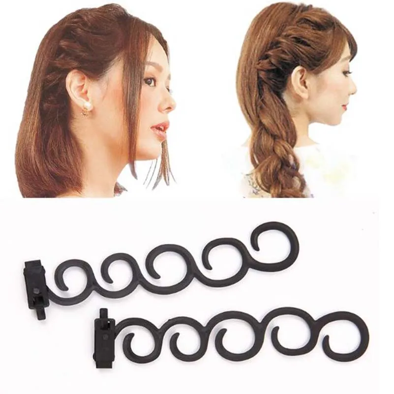 

2019 New 2 X Hair Tools 2 Pcs DIY Weave Twist Fashion Styling Accessories Random Color Hot Magic Roller Hair Braid Tools 2 Pcs