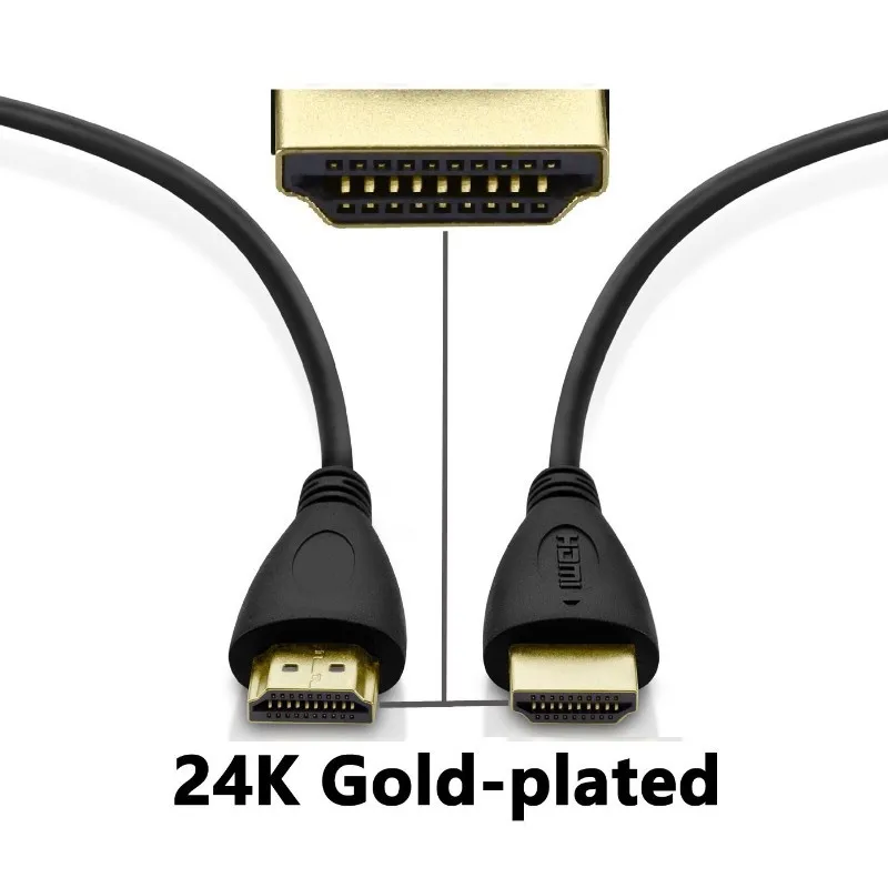 Felkin HDMI кабель HDMI в HDMI кабель 1,4 Версия 1080P 3D позолоченный HDMI адаптер папа-папа для ЖК-ПК проектор HDTV коробка 1 м