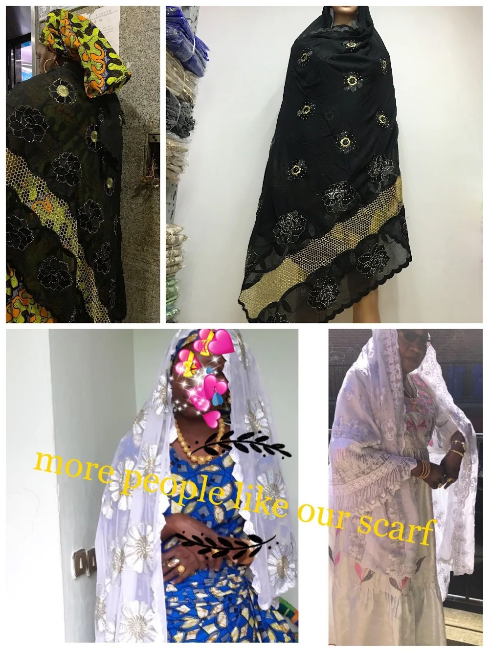 Африканские женские шарфы большой круглый дизайн большая вышивка хлопок большой шарф для Shaws пашмины BM797