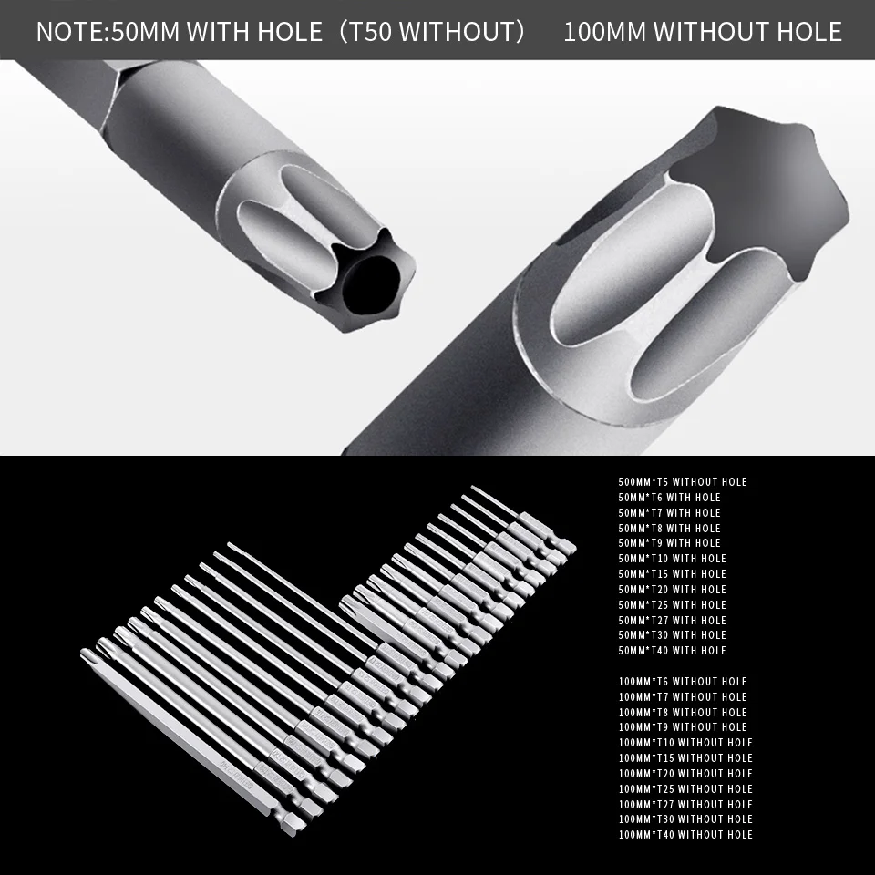 Набор отверток Torx для электрической отвертки, 10 шт. набор магнитных бит puntas destornillador brocas tornavida seti tournevis
