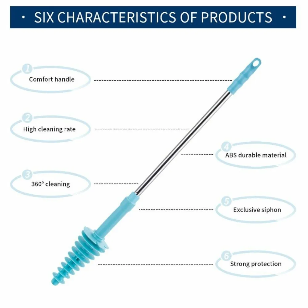 Гибкая щетка для унитаза с длинной ручкой Плунжер для ванной средство для удаления засоров раковина unblocker Прочный инструмент для засорения кухонного Слива nettoyage Новинка