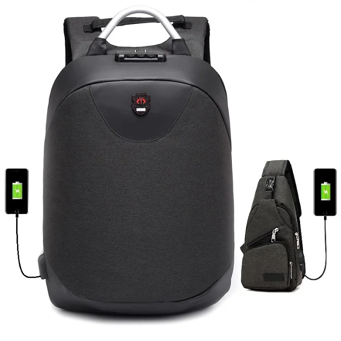 Рюкзак с защитой от краж, 15,6 дюймов, водонепроницаемый рюкзак для ноутбука, USB зарядка, мужской рюкзак для путешествий, подростковые школьные сумки на плечо - Цвет: Set 13