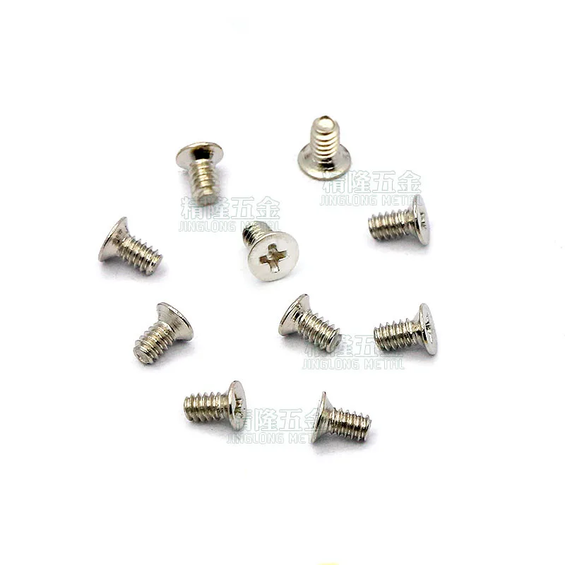 1000pcs/lot M1.7*2.5 Head diameter 2.5mm Countersunk head philips