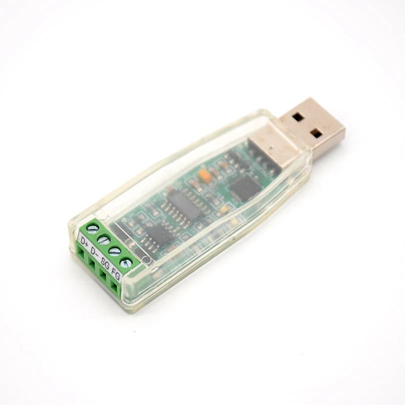 

Micro USB to RS485 converter Baud rate 300bps ~ 1Mbps Communication distance is 2km (9600bps) 3km (4800bps) lightning protection