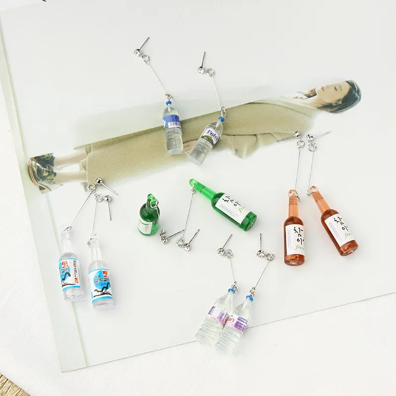 

2019 Oorbellen Earings And South Korea The New Lovely Smile Bottle Pencil Earrings Gout Earring Pineapple Strawberry Contracted