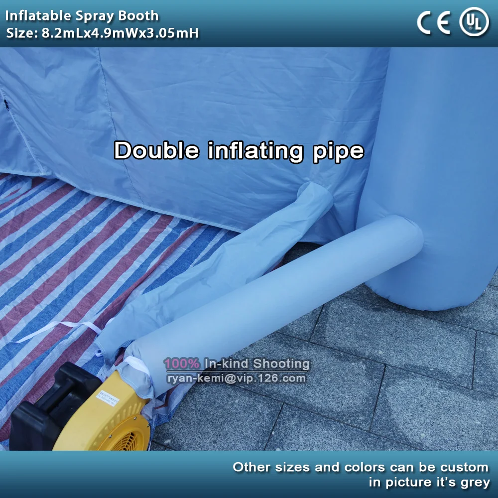 inflating pipe of inflatable spray booth