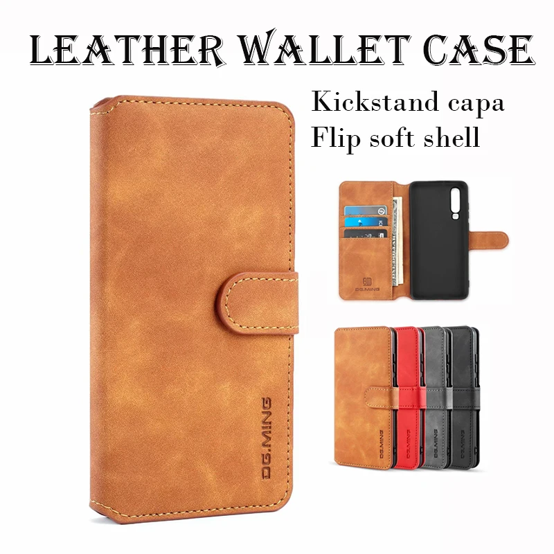 

Leather Flip Wallet Soft Cover Case for Huawei P30 Pro Lite Case Kickstand Card Slot for Huawei P20 Mate 20 Pro Lite Case Fundas