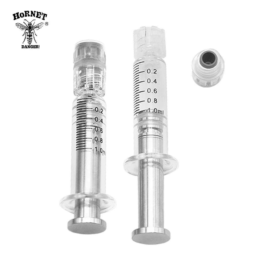 

HORNET 1ML Type Glass Syringes For CBD Vape Cartridge Disposable Injector Stainless Steel CBD Oil Syringe Injector Of Cartridge