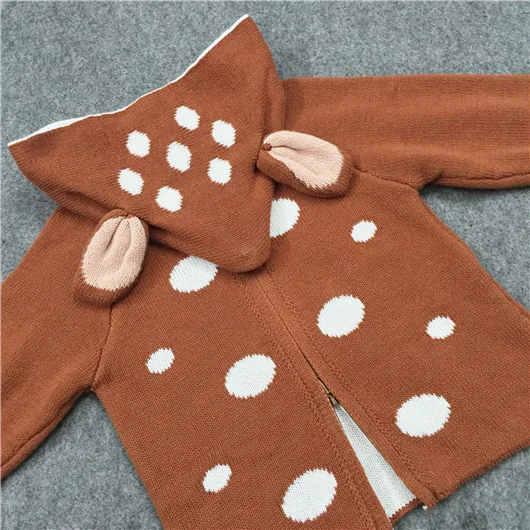 6 шт. распродажа года новые милые зимние свитеры для девочек и мальчиков с капюшоном и оленьей расцветкой пуловеры для детей 1-4 лет
