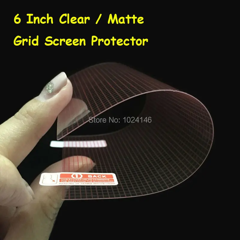 

6 Inch - 7.3cm x 12.9cm Universal HD Clear / Anti-Glare Matte LCD DIY Grid Screen Protector Protective Film For 6" Phone GPS