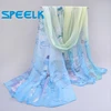 Foulards d'été en mousseline de soie pour femme 6 couleurs, châle fin, Foulard, Hijab, vente en gros ► Photo 2/6