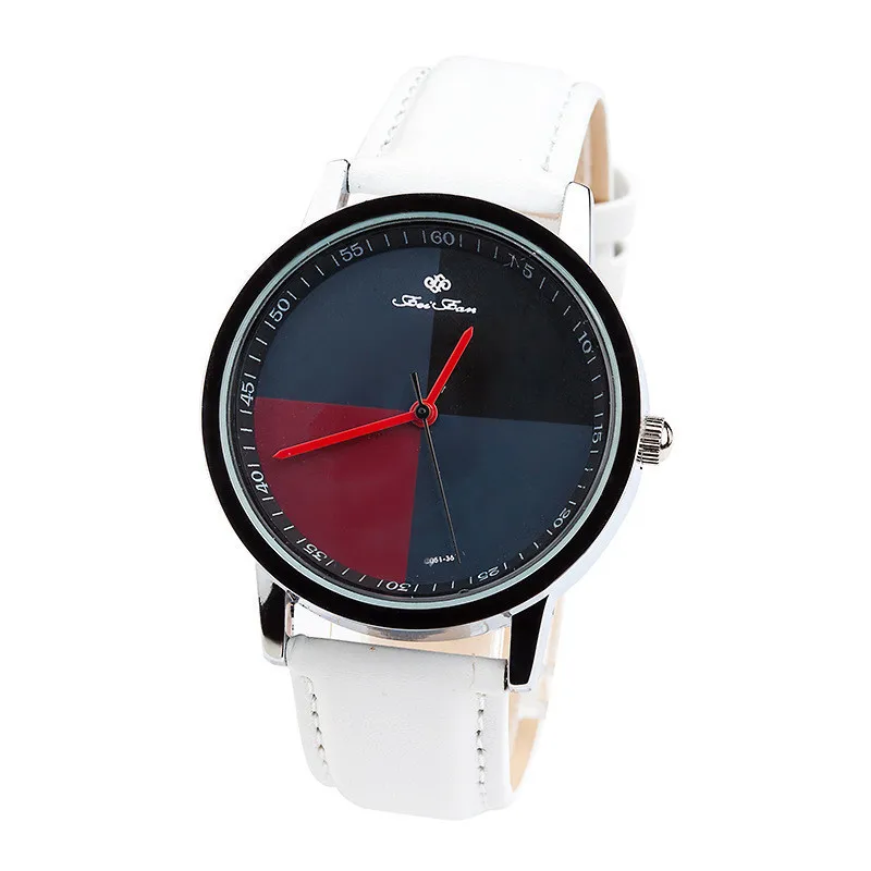 

New 2018 Fashion Quartz Watch 1/4 scale Dial Casual wristwatch Simple Style Leather Strap Dress Watch for men women clock hours