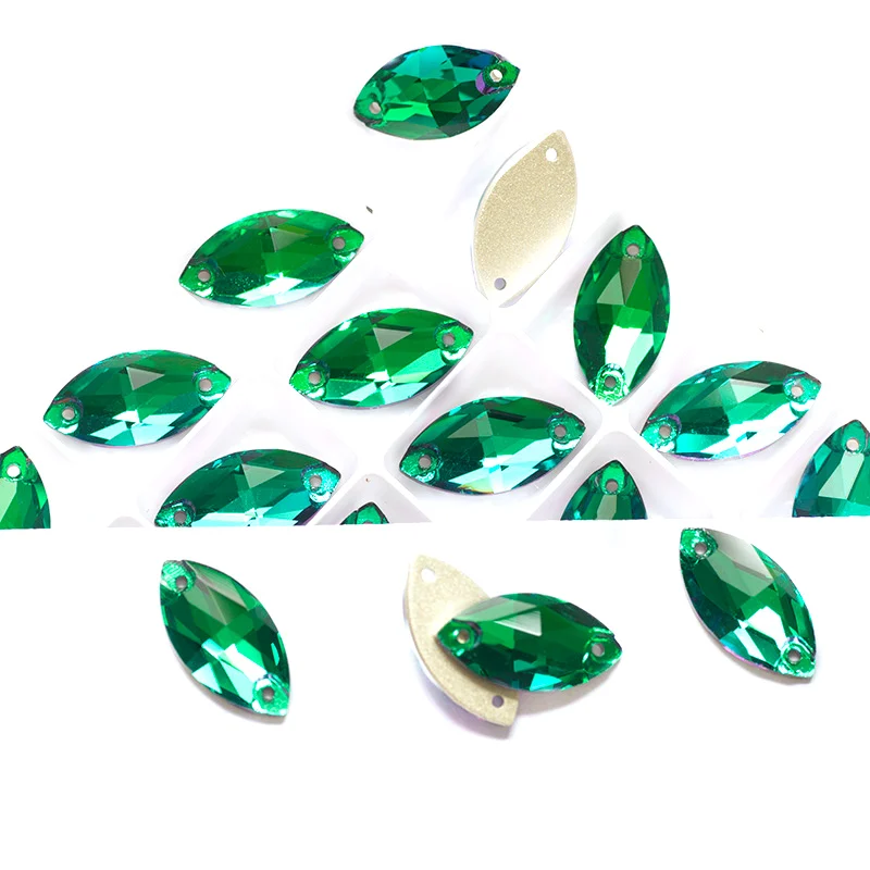 YANRUO 3223 Navette Horse Eyes Shape Sew On Crystal Glass flat back Rhinestones AAAAA Quality Stones For Clothes