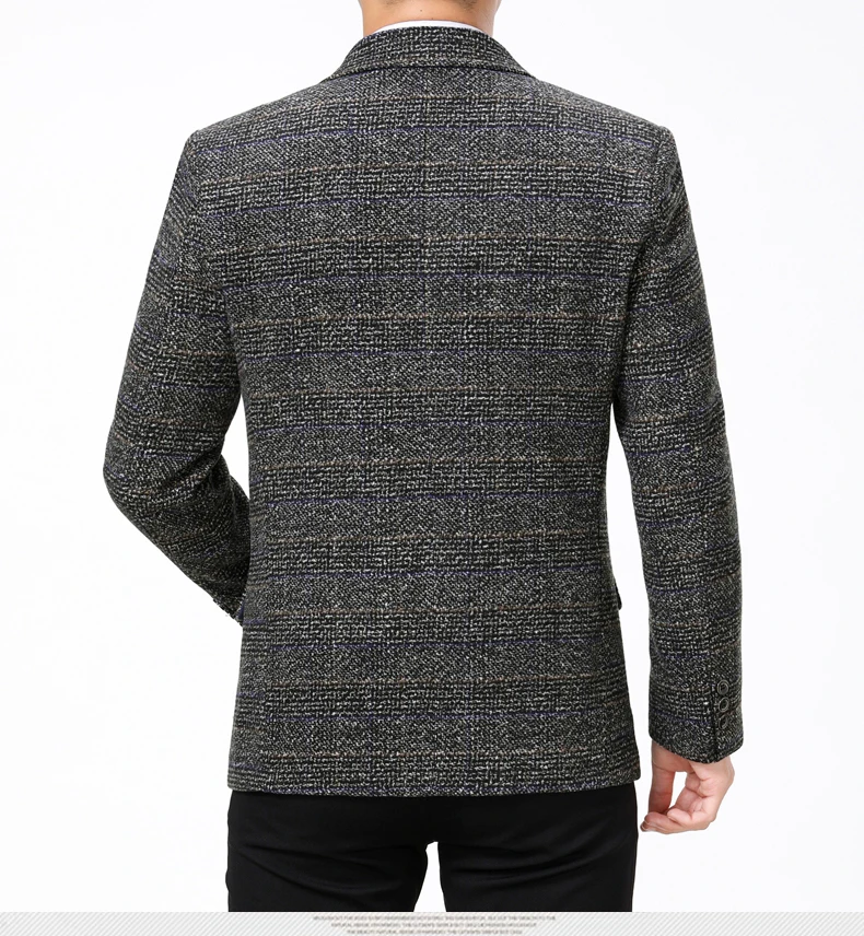 WAEOLSA Men Slim Fit Blazers Male Classical Grain Suit Coat Mans Smart Casual Blazer Masculino Blends Suit Jackets Chinese (7)