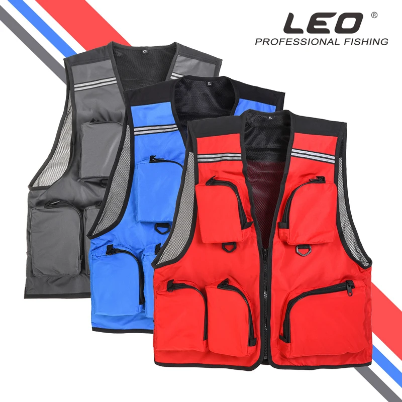 

Multi-Pocketed Fishing Vest Jacket Outdoor Adjustable Sport Lightweight Boating Drift Sleeveless Mesh