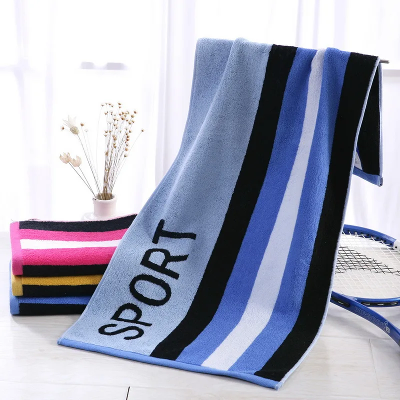 Junwell 40X95cm Larger Size Sports Towel 100% Cotton Terry Gym Towel toalha de esportes Swimming Travel essiential 3 colors