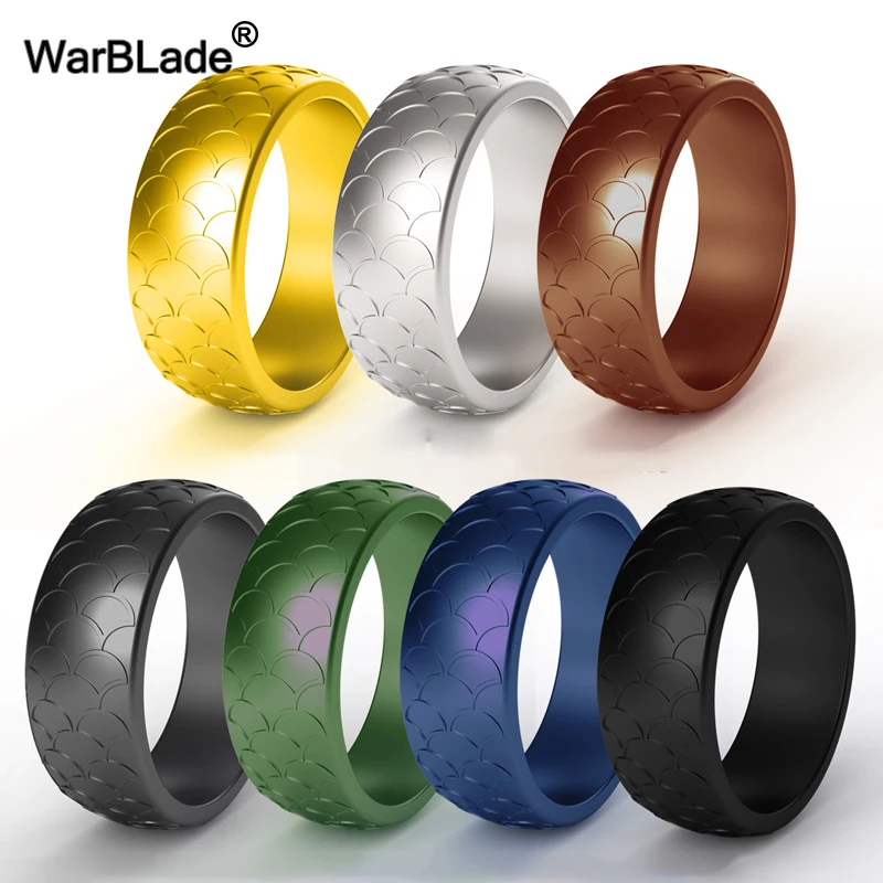16 Styles 7pcs/set Food Grade FDA Silicone Ring For Men Women Wedding Rubber Bands Hypoallergenic Flexible Silicone Finger Ring