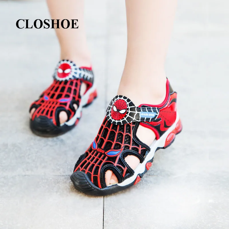 

Youbroer New Summer causal shoes Baotou Sandal Spider Man shoe