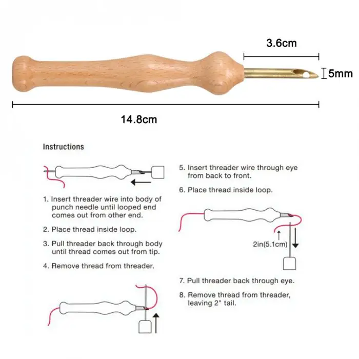 Волшебная вышивальная ручка перфоратор игла для валяния набор резец деревянная ручка скатерти ремесленные инструменты DIY шитье JS22