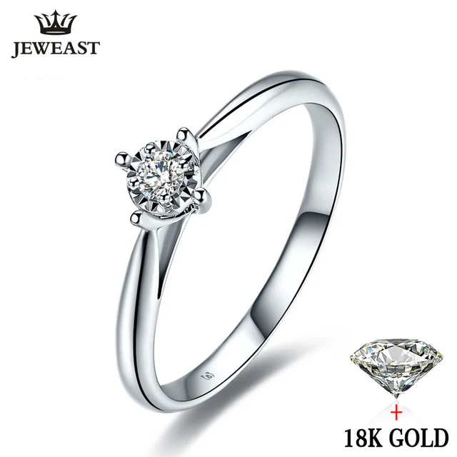 Aliexpress 18k White Gold Wedding Ring Rose 18k White Gold Wedding Ring Rose Simple Exquisite Gift For Friend Diamond