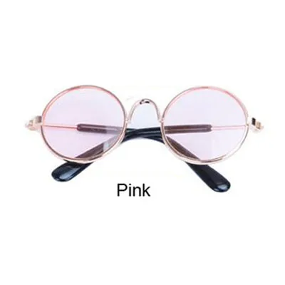 Pawstrip 1 шт. маленькая домашняя собака солнцезащитные очки с металлической оправой кошки уход аксессуары ширина 8 см - Цвет: Pink