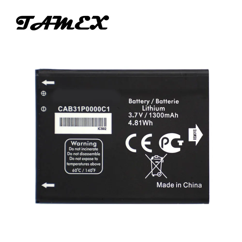 

CAB31P0000C1 New Replacement Battery For Alcatel one touch 4033D 4032D POP C3 Pixi 4007D BY71 Phone Batterie Batterij 1300mAh