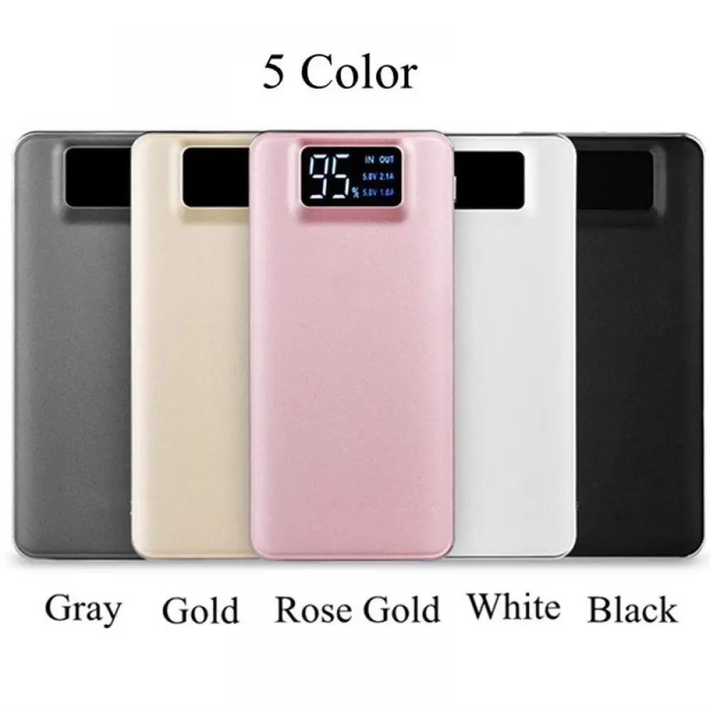 20000mAh Power Bank Dual USB External Power Batteries Portable Mobile Phone Charger for Xiaomi iPhone 6s Samsung galaxy s8