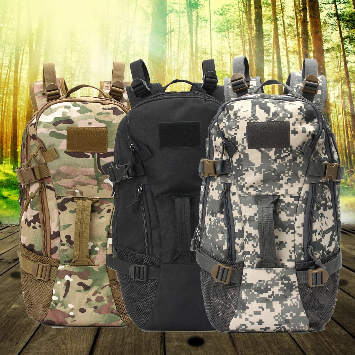 

60L Outdoor Mountaineering Backpack Camouflage Military Backpack Travel Rucksack Hiking Tactical bag Waterproof Sports Bag