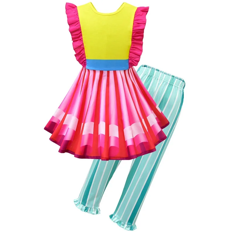 Милое Платье-пачка принцессы для маленьких девочек; нарядное платье-пачка для маленьких девочек; платья с бантом на день рождения для детей; Детский карнавальный костюм на Хэллоуин - Цвет: 2pcs set